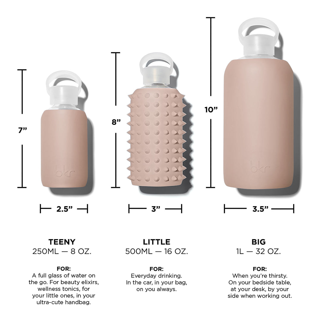 bkr Glass Water Bottle: 16oz SPIKED TEDDY 500mL (16 OZ)