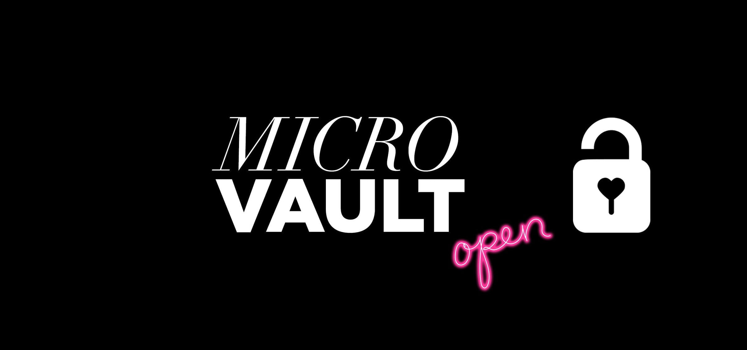 MICRO VAULT open
