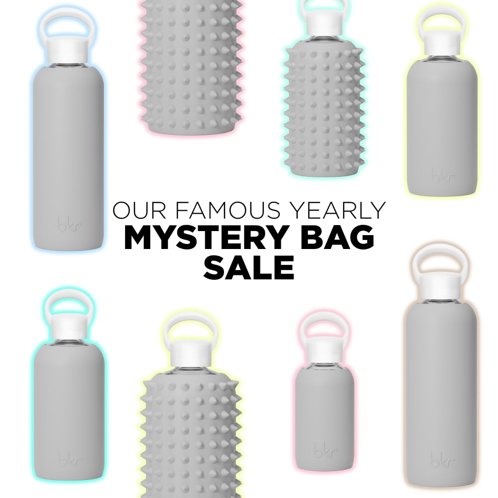 glass and silicone water bottle mystery bag sale