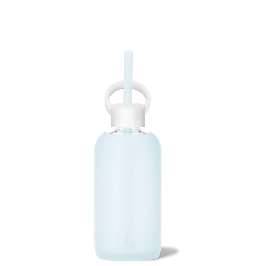 bkr Bottle Sip Kit: Glass + silicone water bottle + Silicone Straw + Straw Cap: 16oz ASTRID & THE SNOWDRIFT - LITTLE BOTTLE SIP KIT 500ML (16OZ)