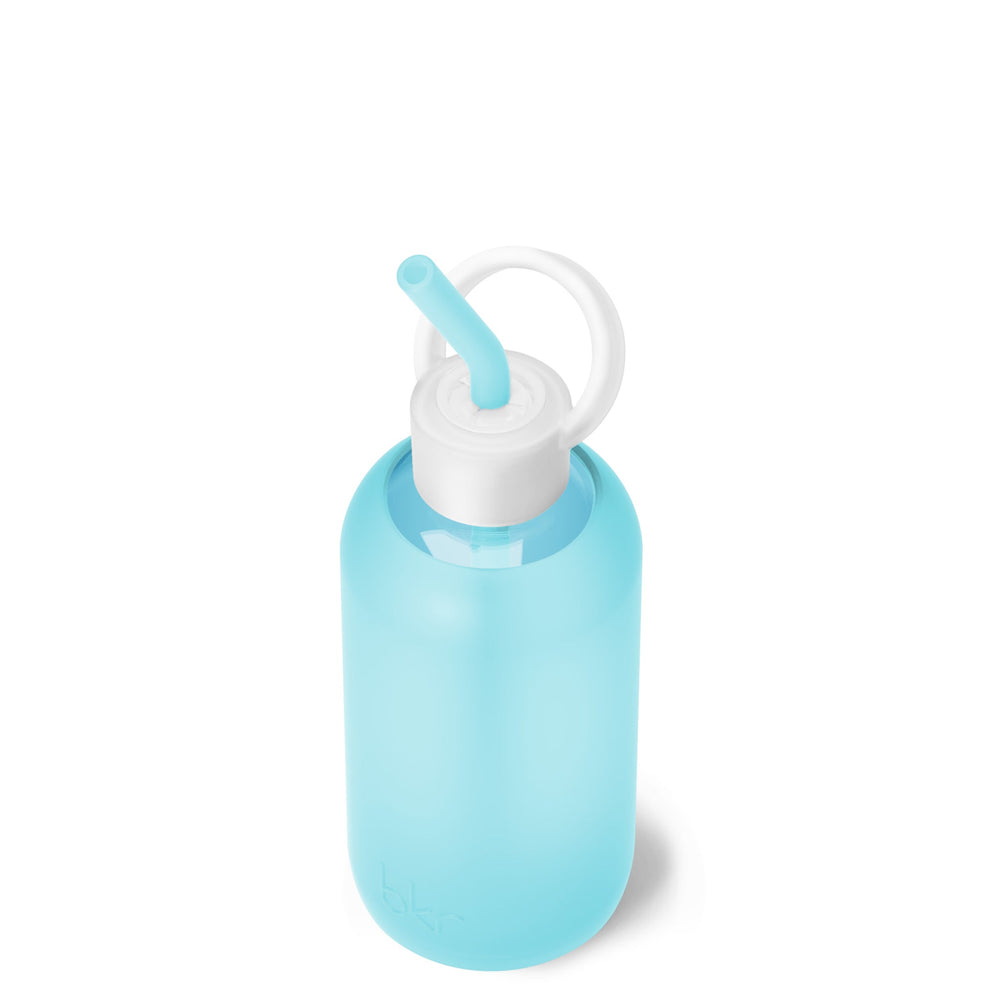 bkr Bottle Sip Kit: Glass + silicone water bottle + Silicone Straw + Straw Cap: 16oz ÉTOILE & THE NORTHERN LIGHTS - LITTLE BOTTLE SIP KIT 500ML (16OZ)