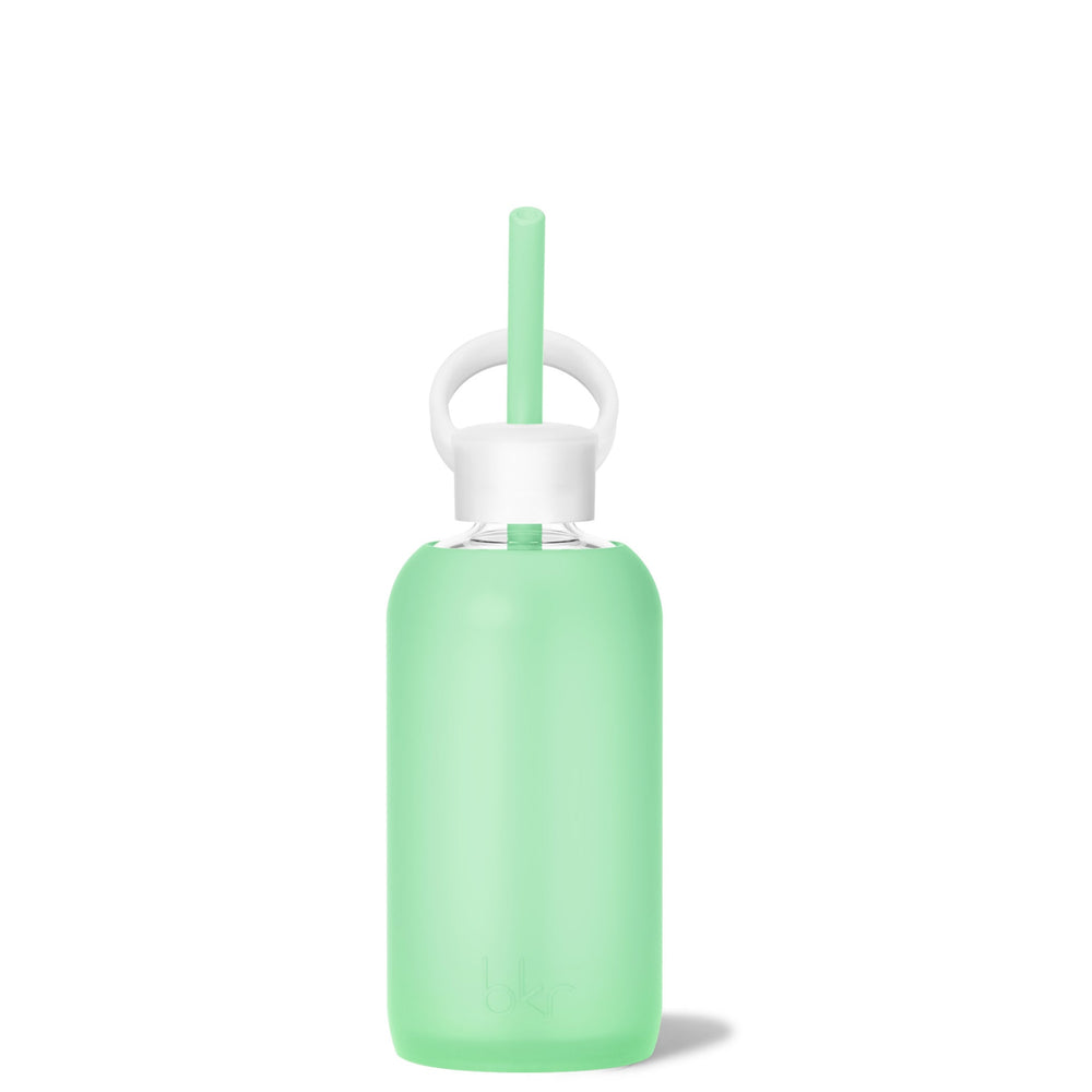 bkr Bottle Sip Kit: Glass + silicone water bottle + Silicone Straw + Straw Cap: 16oz SAINT & THE LUSH DIVINE - LITTLE BOTTLE SIP KIT 500ML (16OZ)