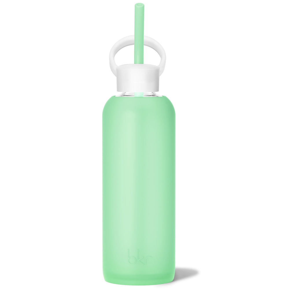 bkr Bottle Sip Kit: Glass + silicone water bottle + Silicone Straw + Straw Cap: 22oz SAINT & THE LUSH DIVINE - DEMI BOTTLE SIP KIT 650ML (22OZ)