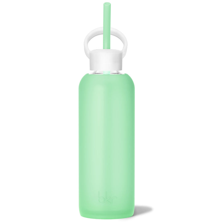 bkr Bottle Sip Kit: Glass + silicone water bottle + Silicone Straw + Straw Cap: 22oz SAINT & THE LUSH DIVINE - DEMI BOTTLE SIP KIT 650ML (22OZ)