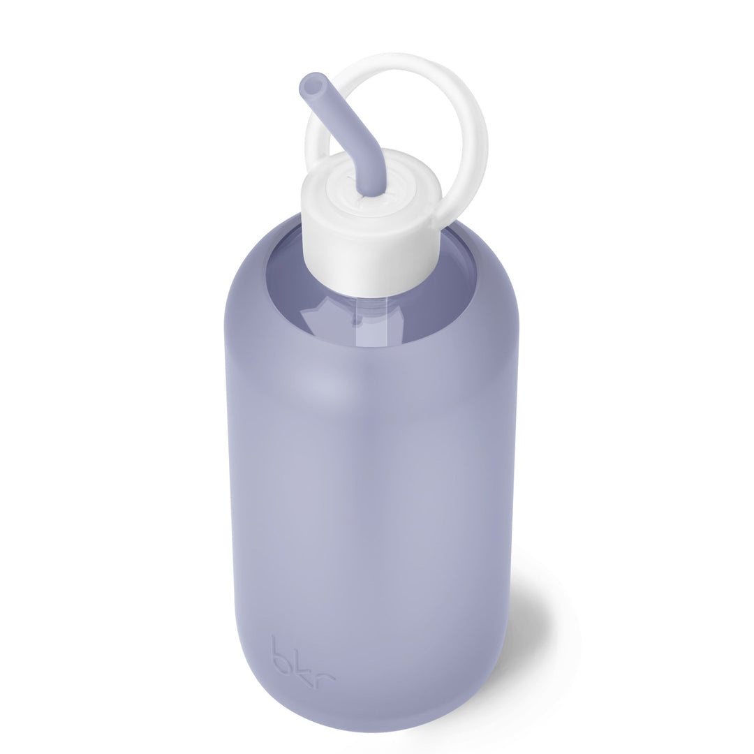 bkr Bottle Sip Kit: Glass + silicone water bottle + Silicone Straw + Straw Cap: 32oz PANDORA & THE MOONSHADOW - BIG BOTTLE SIP KIT 1L (32OZ)