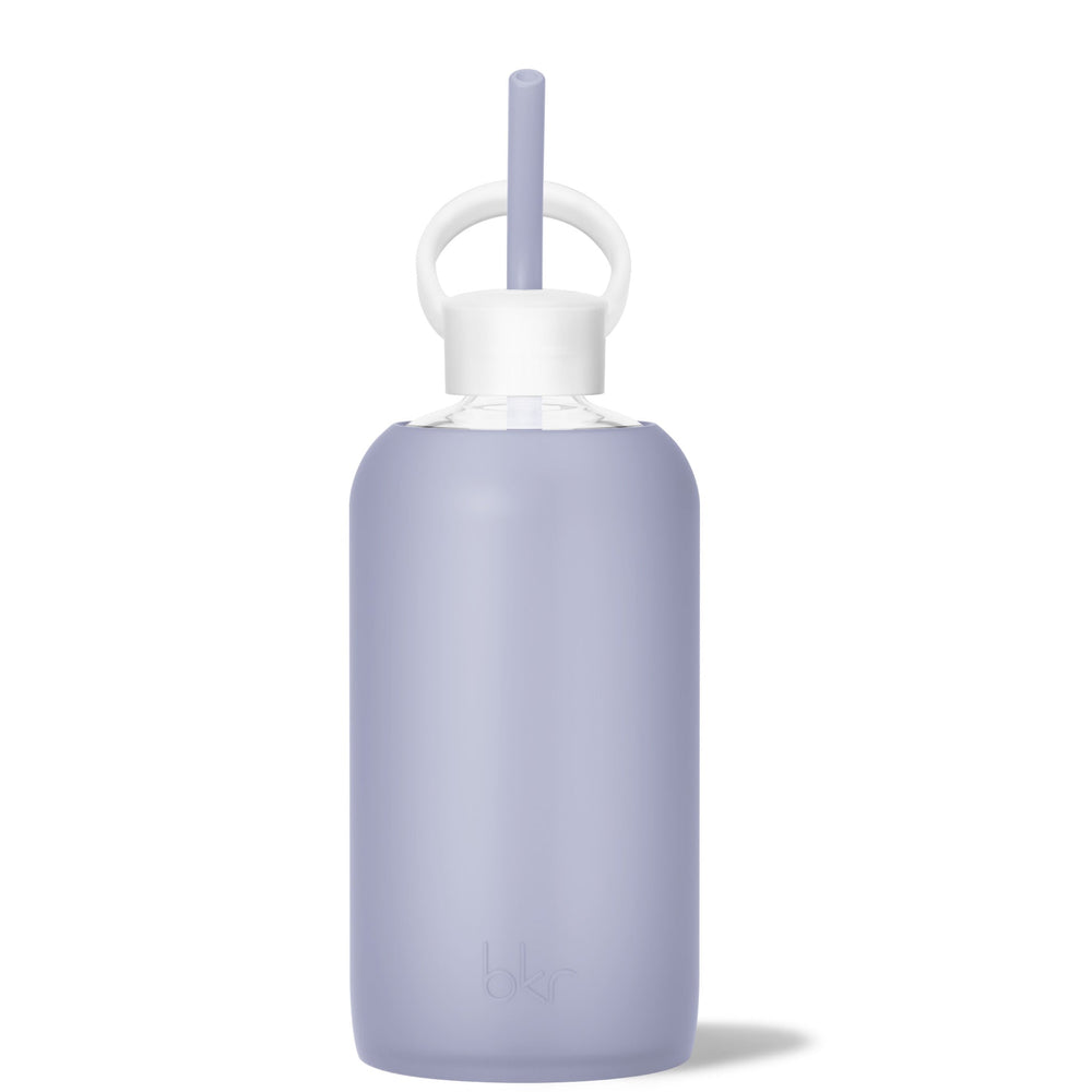 bkr Bottle Sip Kit: Glass + silicone water bottle + Silicone Straw + Straw Cap: 32oz PANDORA & THE MOONSHADOW - BIG BOTTLE SIP KIT 1L (32OZ)