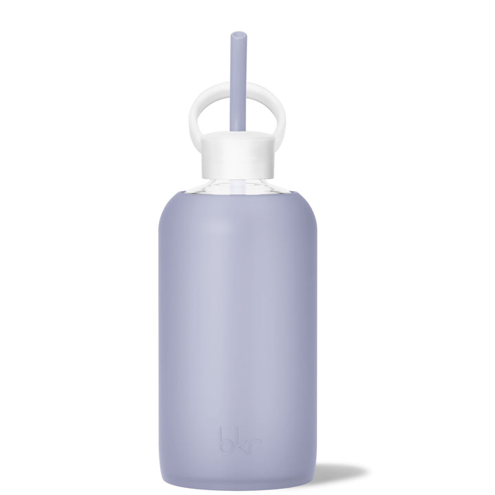 bkr Bottle Sip Kit: Glass + silicone water bottle + Silicone Straw + Straw Cap: 32oz PANDORA & THE MOONSHADOW - BIG BOTTLE SIP KIT 1L (32OZ)