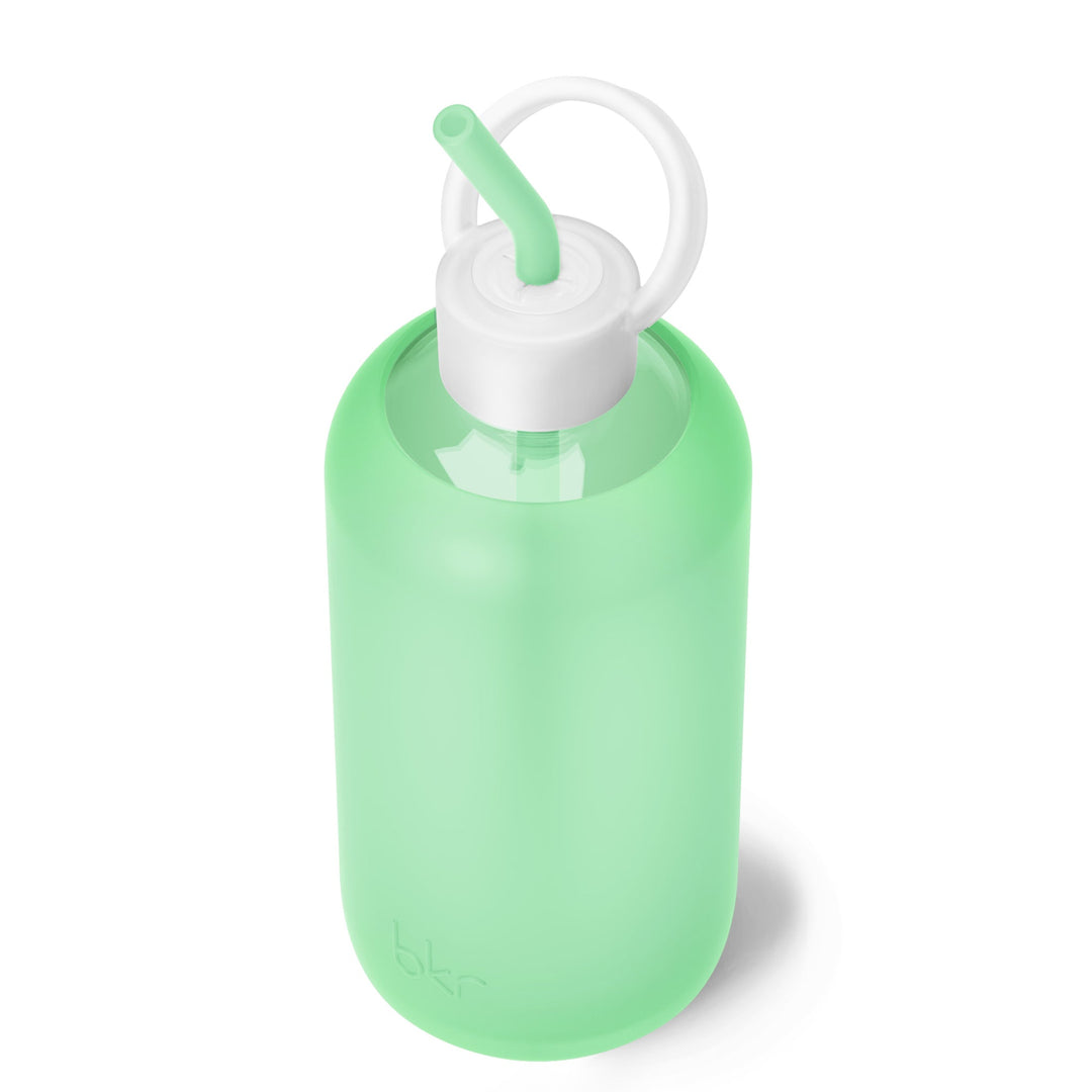 bkr Bottle Sip Kit: Glass + silicone water bottle + Silicone Straw + Straw Cap: 32oz SAINT & THE LUSH DIVINE - BIG BOTTLE SIP KIT 1L (32OZ)