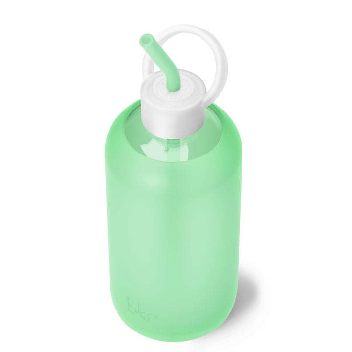 bkr Bottle Sip Kit: Glass + silicone water bottle + Silicone Straw + Straw Cap: 32oz SAINT & THE LUSH DIVINE - BIG BOTTLE SIP KIT 1L (32OZ)
