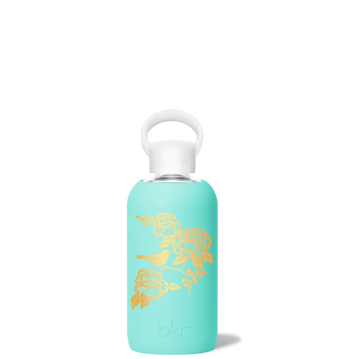 bkr Glass Water Bottle: 16oz AUDREY GILDED GARDEN LITTLE BOTTLE 500mL (16 OZ)