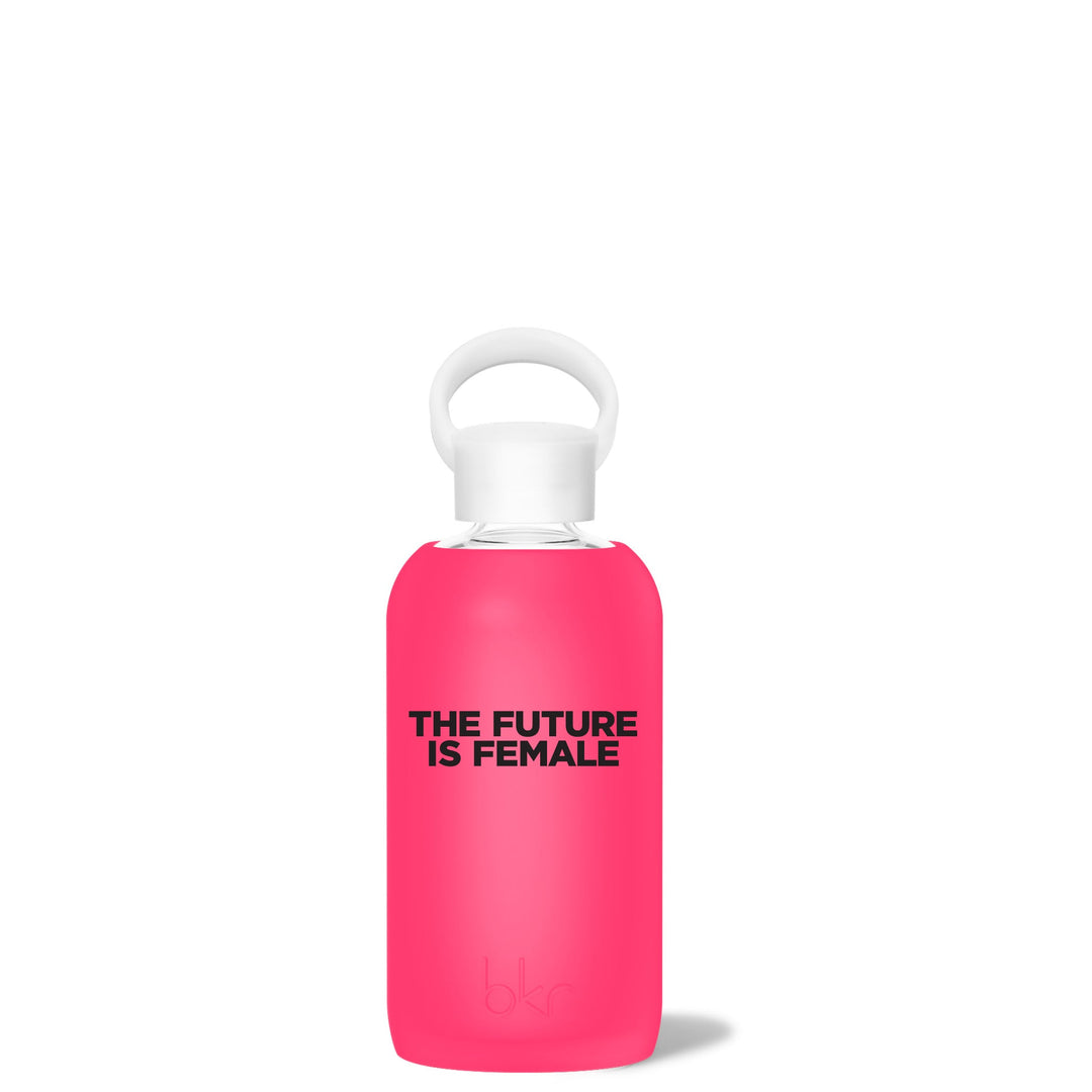 bkr Glass Water Bottle: 16oz DEBBIE FUTURE IS FEMALE LITTLE BOTTLE 500ML (16OZ)