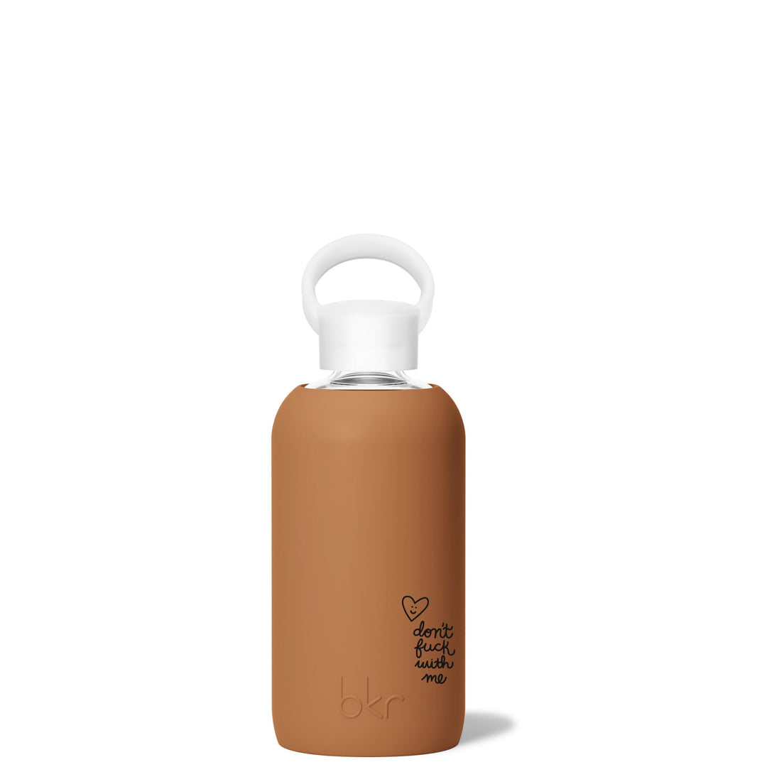 bkr Glass Water Bottle: 16oz DON'T F WITH ME HONEY LITTLE BOTTLE 500ML (16OZ)