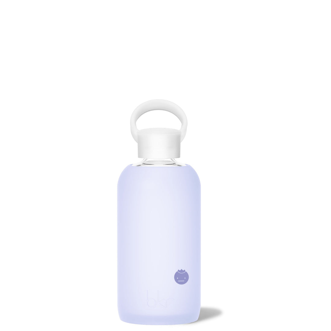 bkr Glass Water Bottle: 16oz DREAM BLUEBERRY LITTLE BOTTLE 500ML (16OZ)