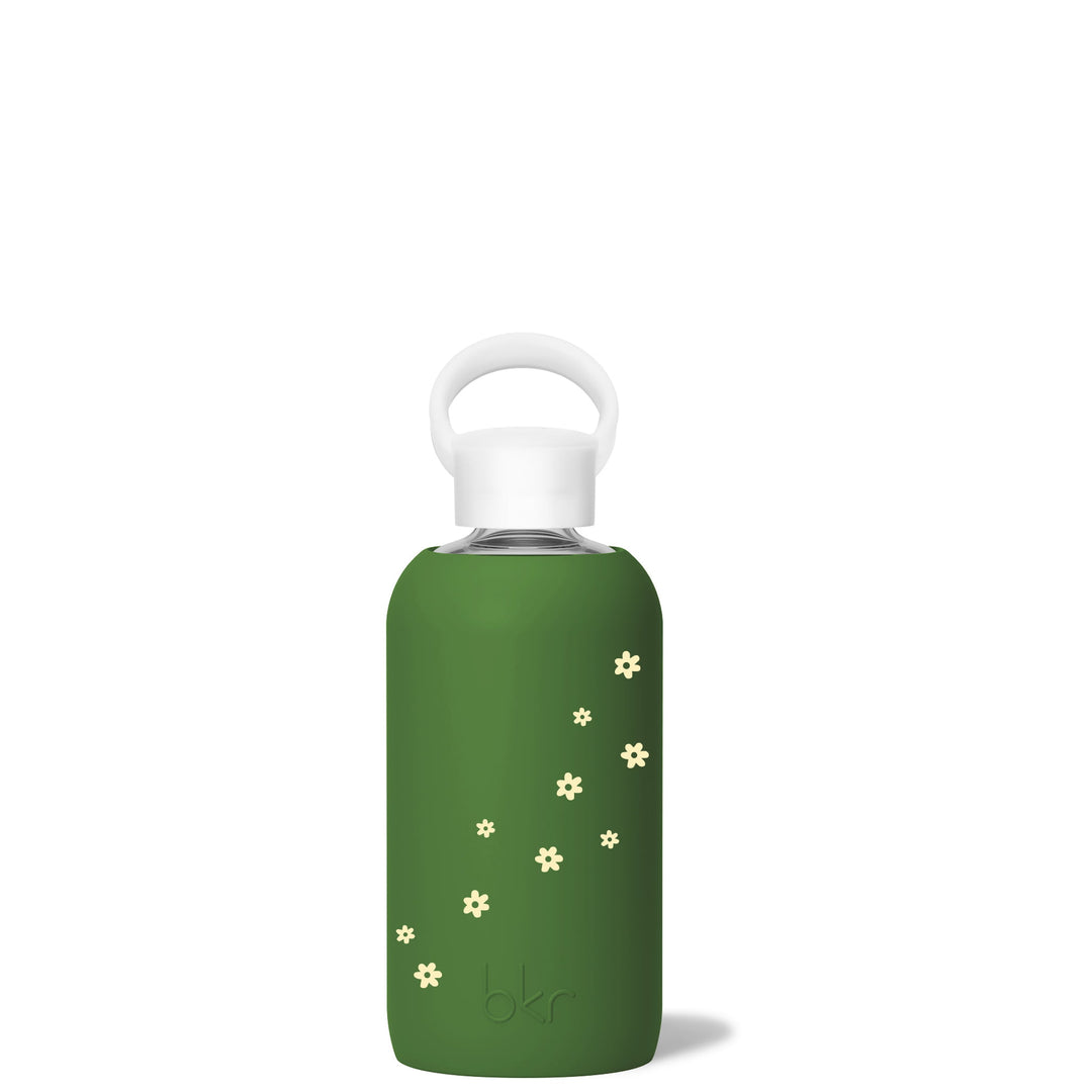 bkr Glass Water Bottle: 16oz FERN DAISY LITTLE BOTTLE 500ML (16OZ)