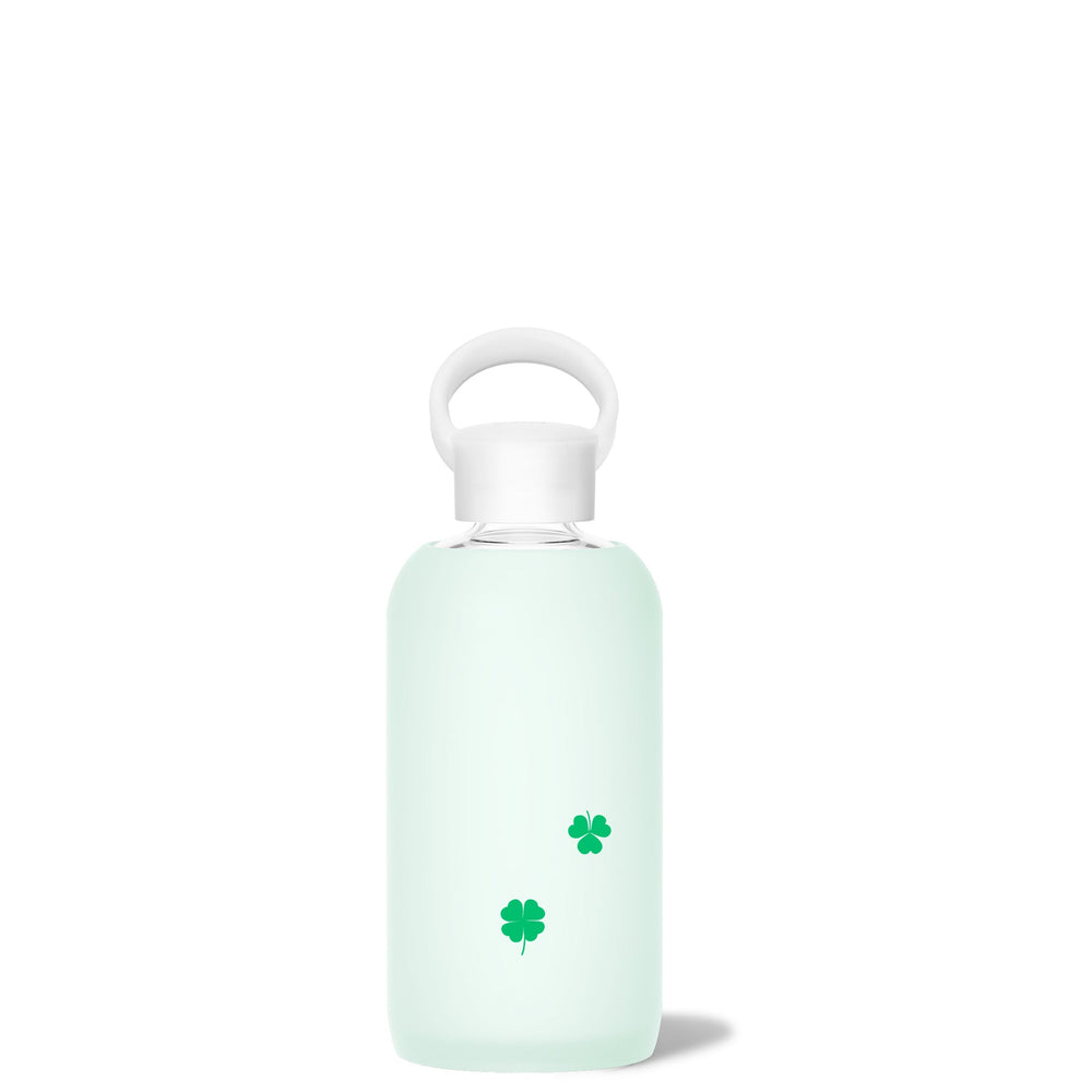 bkr Glass Water Bottle: 16oz HAVEN MINI SHAMROCKS LITTLE BOTTLE 500ML (16OZ)