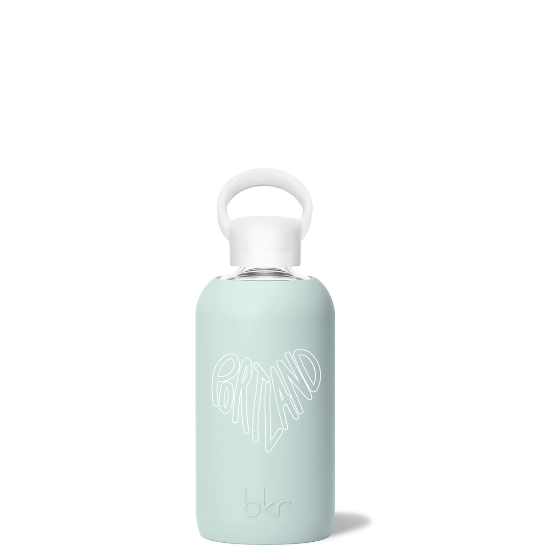 bkr Glass Water Bottle: 16oz JAMES PORTLAND  HEART LITTLE BOTTLE 500ML (16OZ)