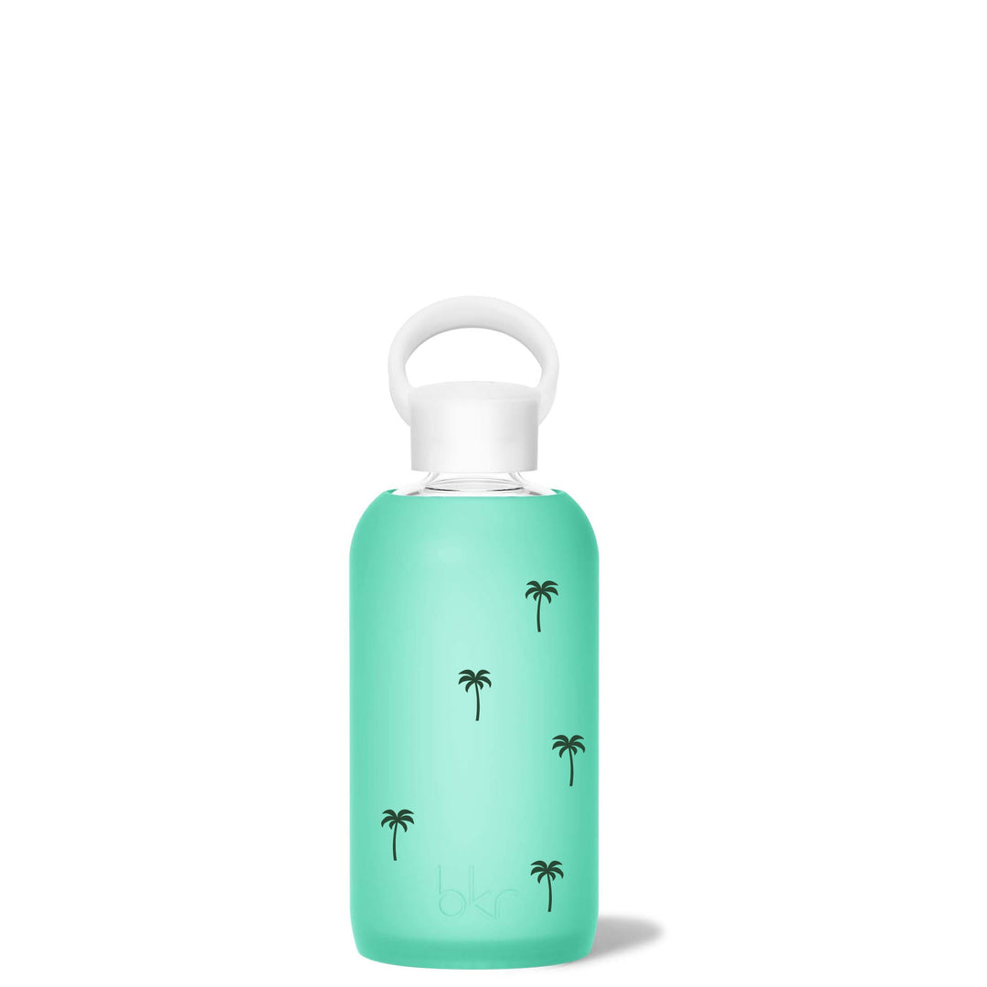 bkr Glass Water Bottle: 16oz JULES PALM TREE LITTLE BOTTLE 500ML (16OZ)