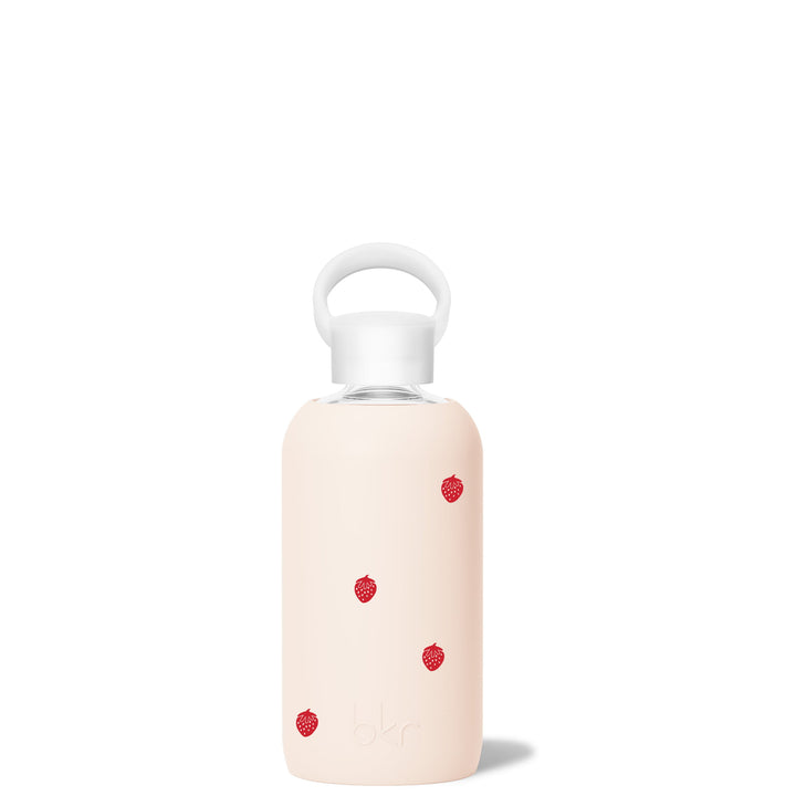 bkr Glass Water Bottle: 16oz JUNE STRAWBERRY LITTLE BOTTLE 500ML (16OZ)
