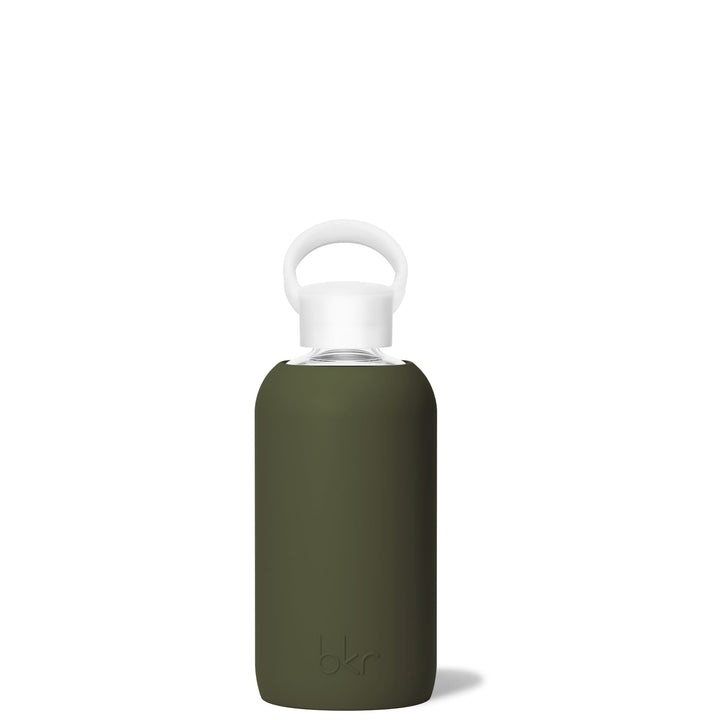 bkr Glass Water Bottle: 16oz OLIVE LITTLE BOTTLE 500mL (16 OZ)