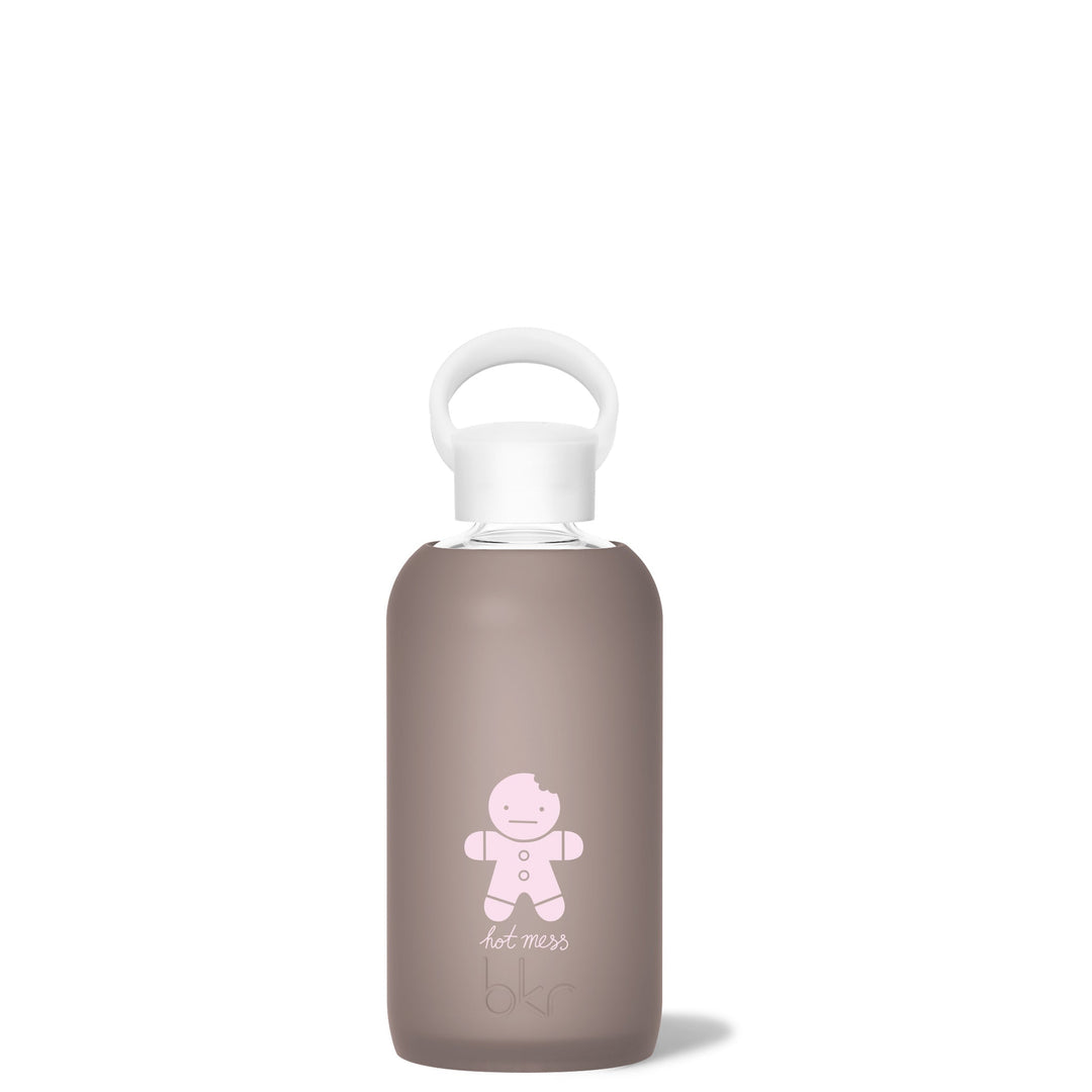 bkr Glass Water Bottle: 16oz PORTER GINGERBREAD HOT MESS LITTLE BOTTLE 500ML (16OZ)