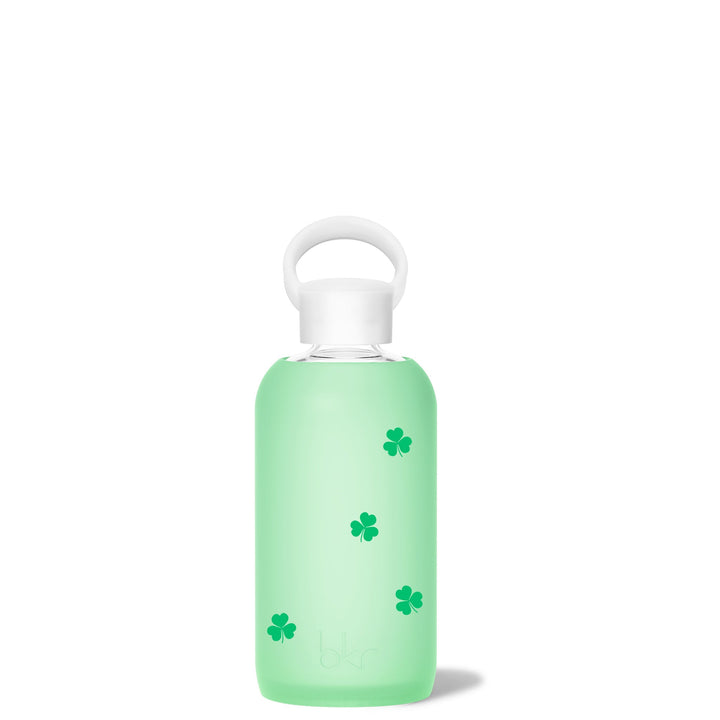 bkr Glass Water Bottle: 16oz SAINT MINI SHAMROCKS LITTLE BOTTLE 500ML (16OZ)