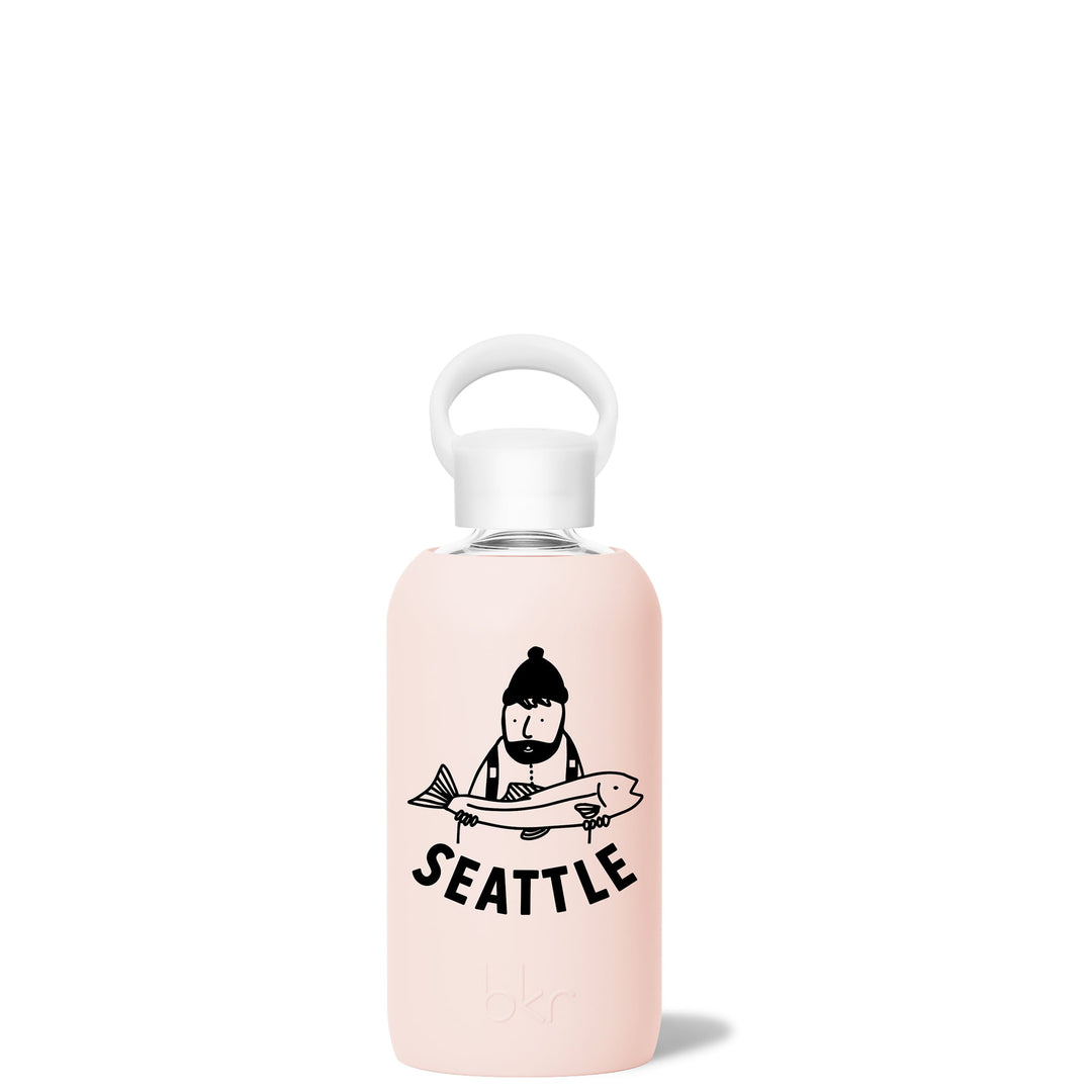 bkr Glass Water Bottle: 16oz TUTU SEATTLE FISH LITTLE BOTTLE 500ML (16OZ)