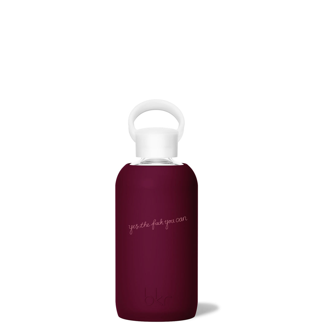 bkr Glass Water Bottle: 16oz VALENTINA YES YOU CAN LITTLE BOTTLE 500ML (16OZ)