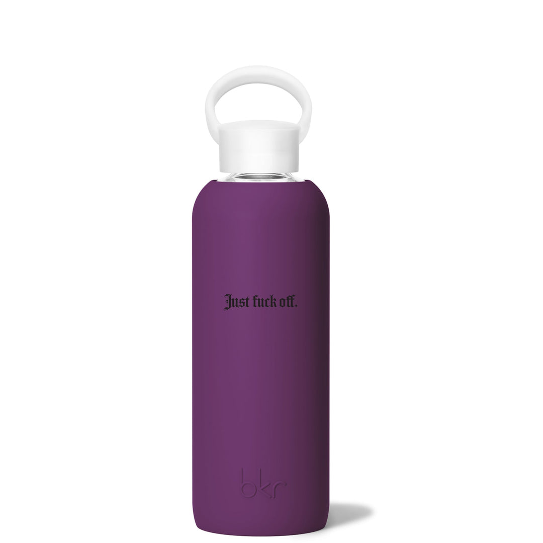 bkr Glass Water Bottle: 22oz ERIS JUST F OFF DEMI BOTTLE 650ML (22OZ)