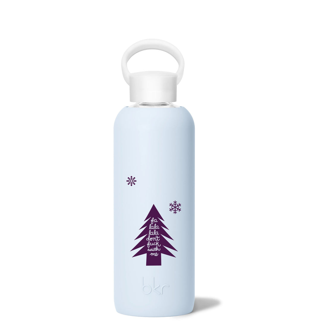 bkr Glass Water Bottle: 22oz GRACE MERRY DON’T F WITH ME DEMI BOTTLE 650ML (22OZ)