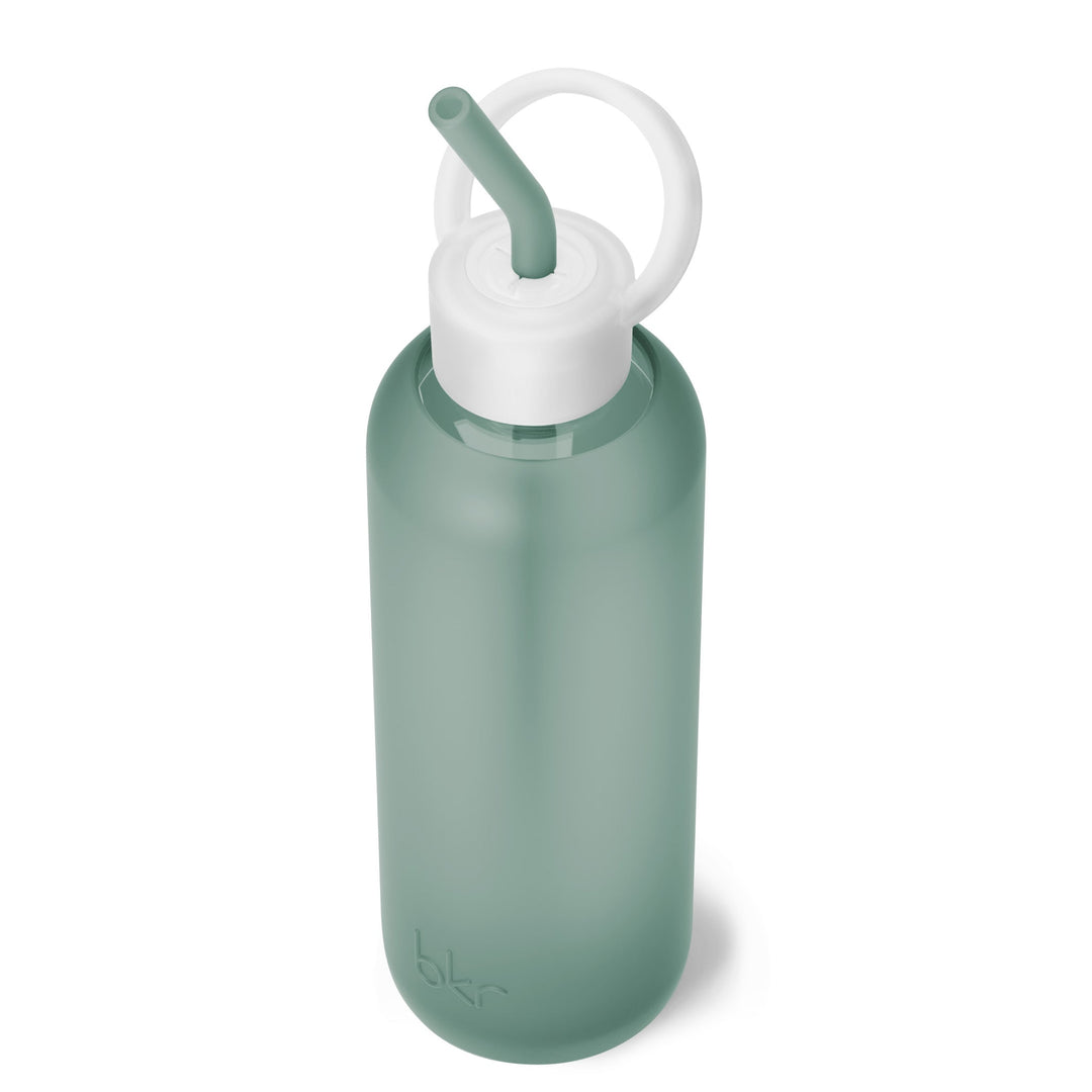 bkr Glass Water Bottle: 22oz OCEAN & THE SEA FOREST DEMI BOTTLE SIP KIT 650ML (22OZ)