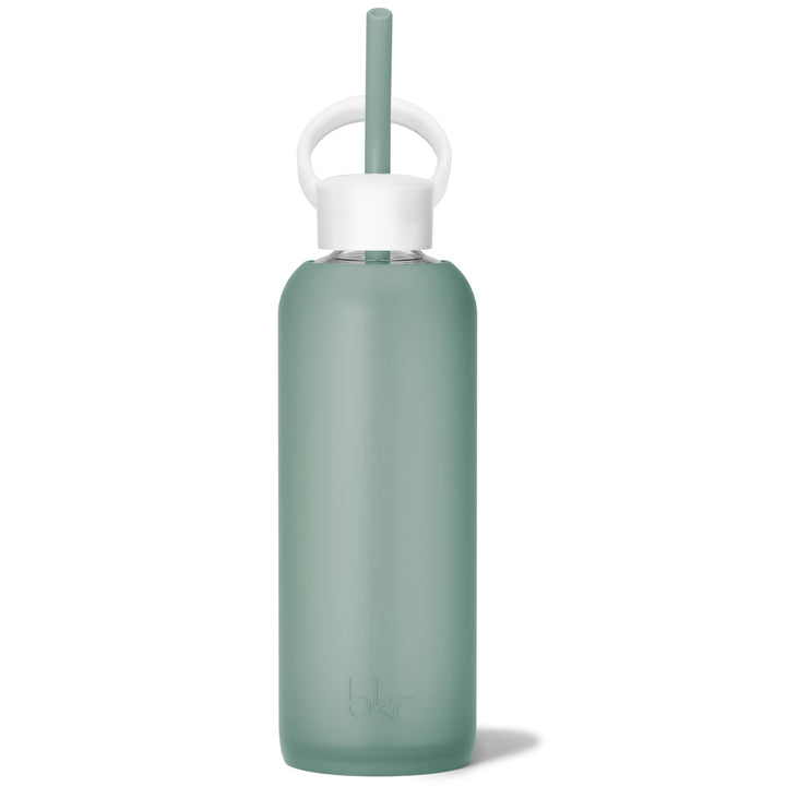 bkr Glass Water Bottle: 22oz OCEAN & THE SEA FOREST DEMI BOTTLE SIP KIT 650ML (22OZ)