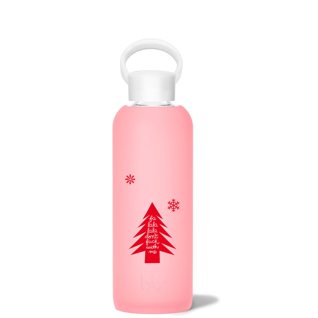 bkr Glass Water Bottle: 22oz ROSE MERRY DON’T F WITH ME DEMI BOTTLE 650ML (22OZ)