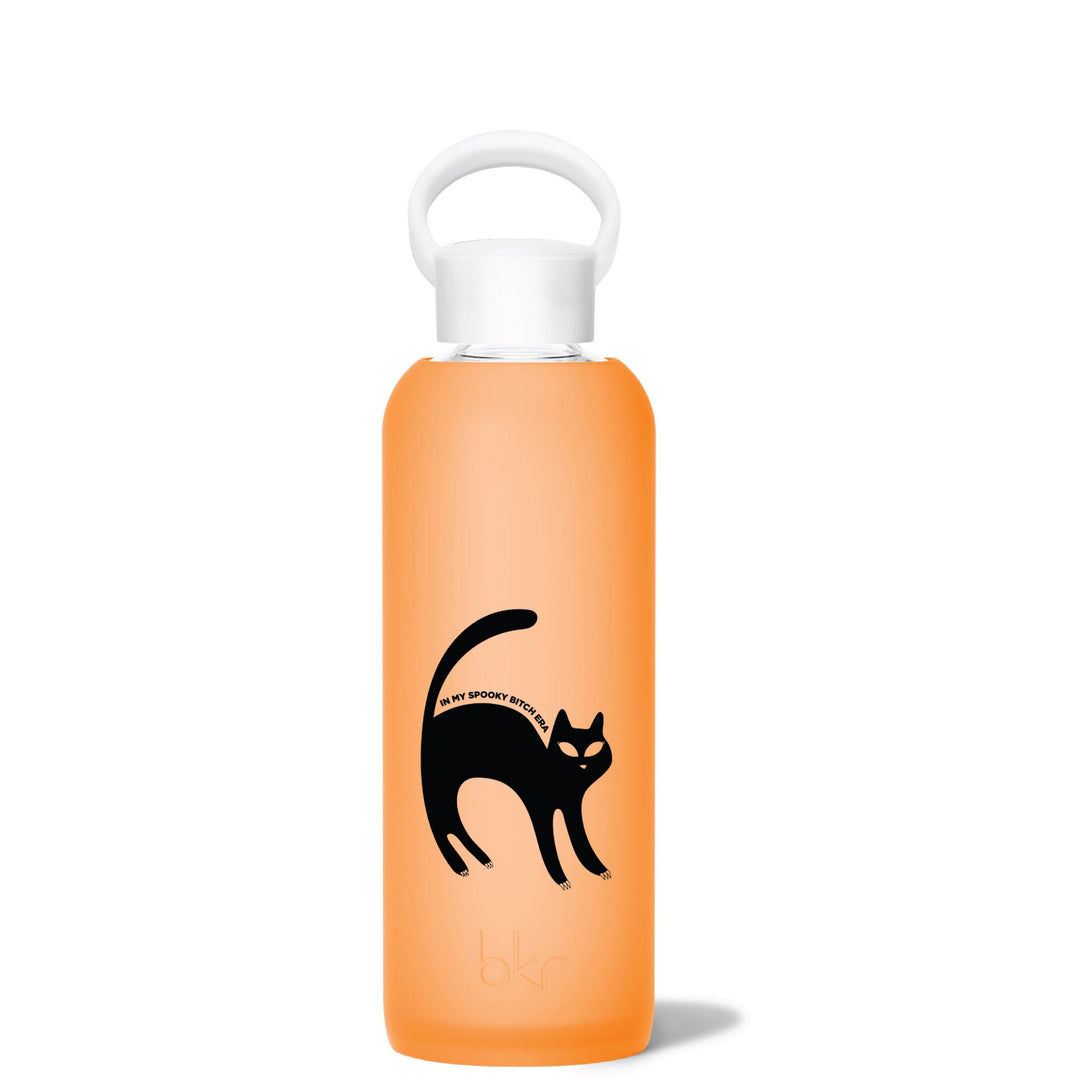 bkr Glass Water Bottle: 22oz ZSA ZSA SPOOKY CAT DEMI BOTTLE 650ML (22OZ)