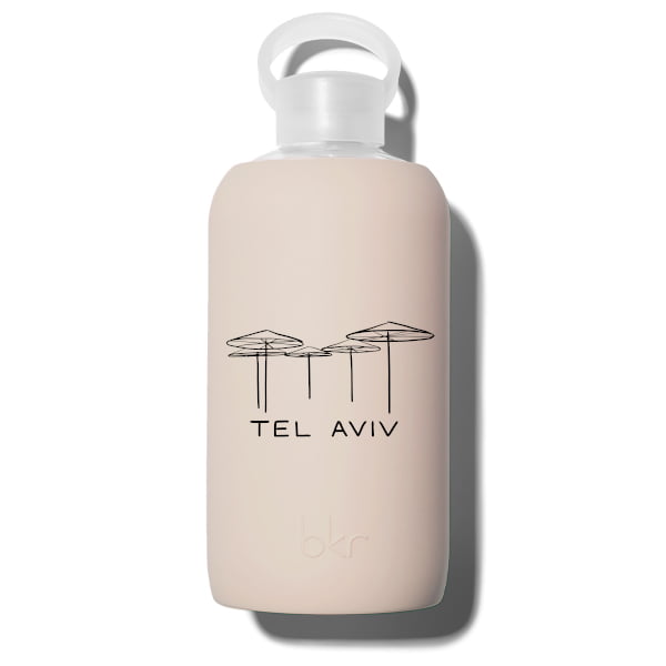 bkr Glass Water Bottle: 32oz DOE TEL AVIV BIG BOTTLE 1L (32OZ)