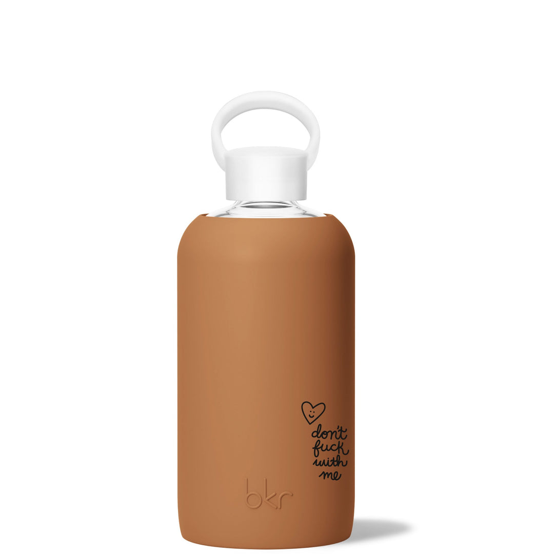 bkr Glass Water Bottle: 32oz DON'T F WITH ME HONEY BIG BOTTLE 1L (32OZ)