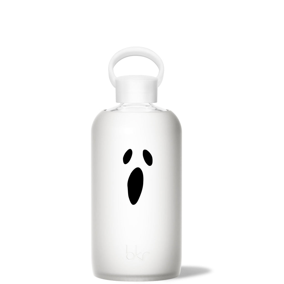 bkr Glass Water Bottle: 32oz FROST GHOST BIG BOTTLE 1L (32OZ)