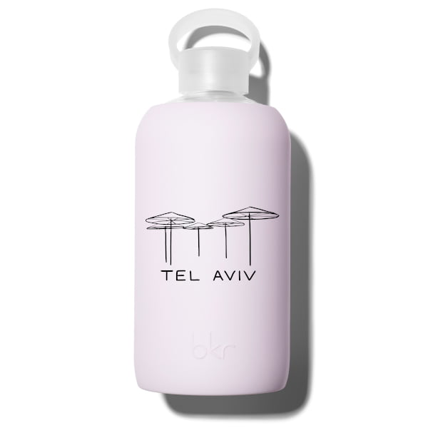 bkr Glass Water Bottle: 32oz LALA TEL AVIV BIG BOTTLE 1L (32OZ)