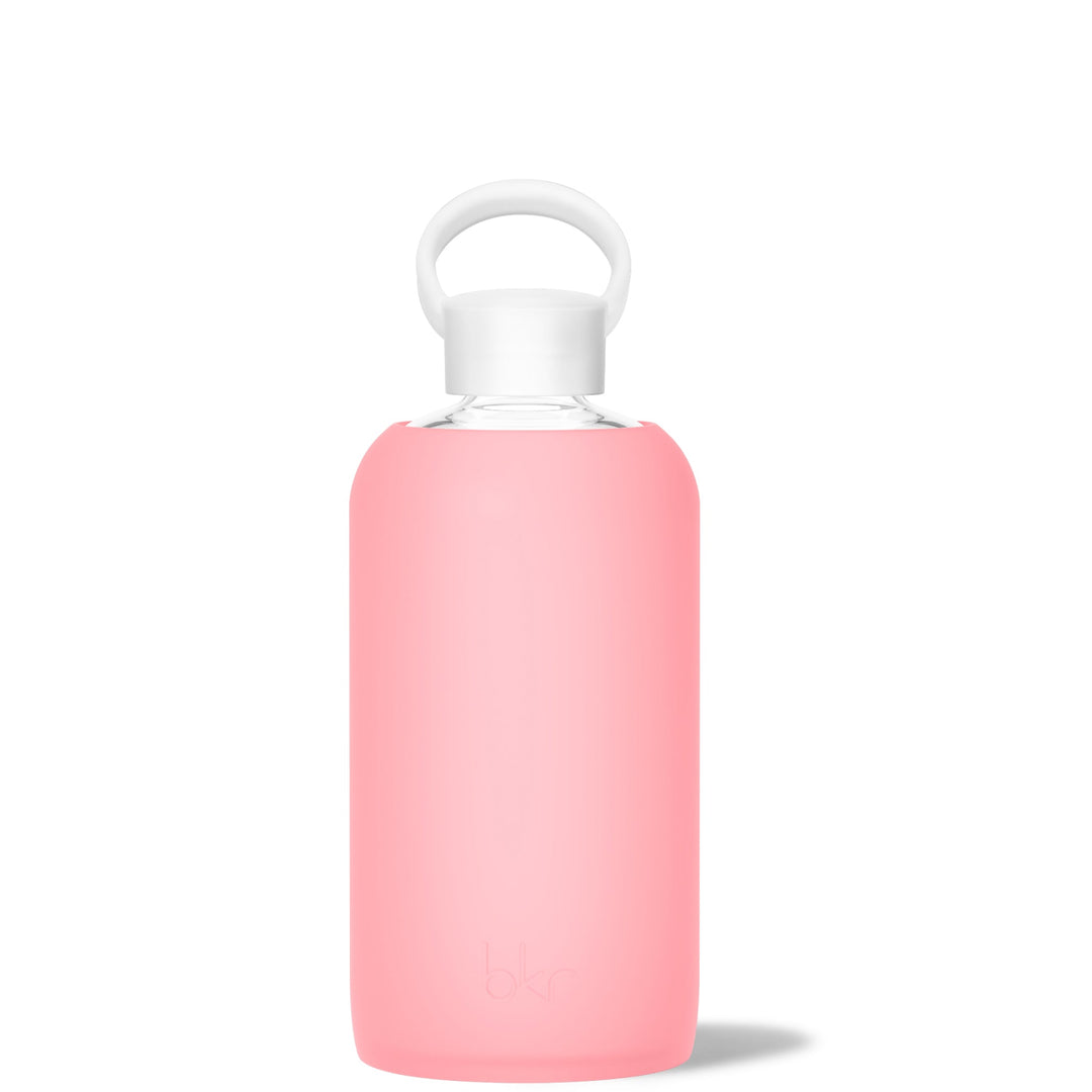 bkr Glass Water Bottle: 32oz ROSE BIG BOTTLE 1L (32 OZ)