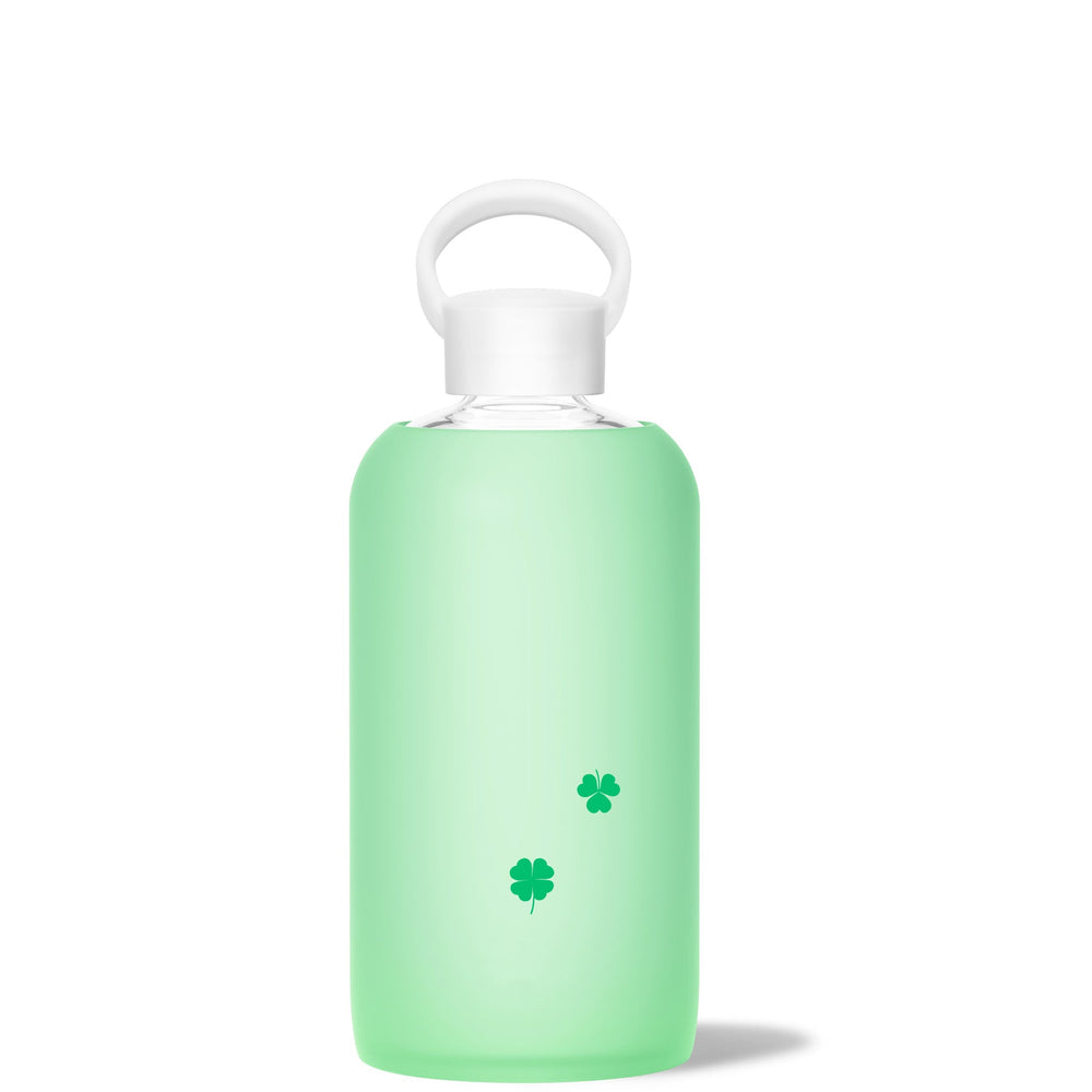 bkr Glass Water Bottle: 32oz SAINT MINI SHAMROCKS BIG BOTTLE 1L (32OZ)