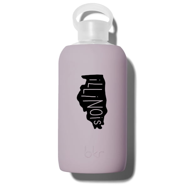 bkr Glass Water Bottle: 32oz SLOANE IL STATE ICON  BIG BOTTLE 1L (32OZ)