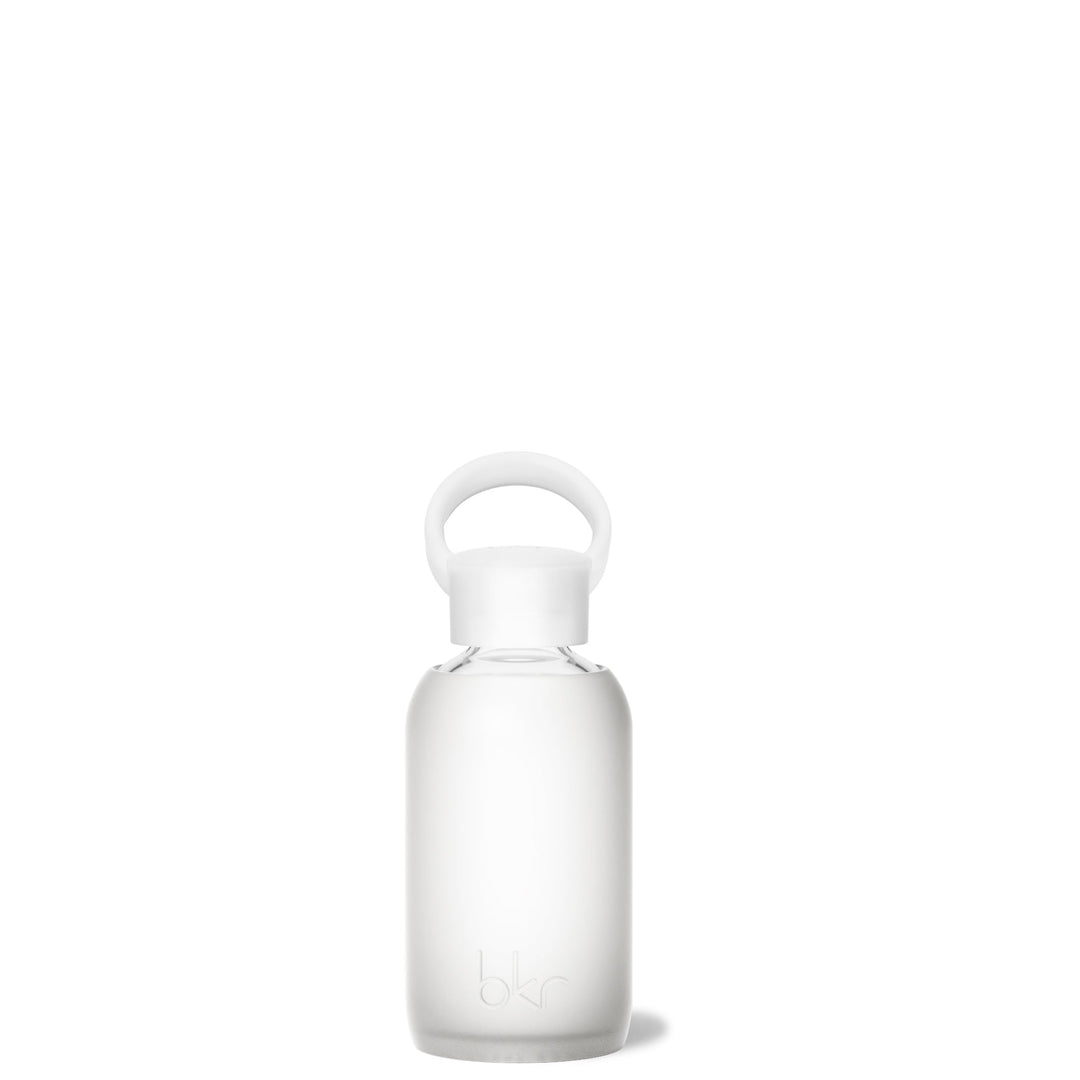 bkr Glass Water Bottle: 8oz FROST TEENY BOTTLE 250ML (8OZ)