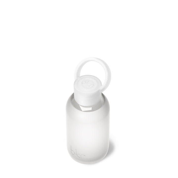 bkr Glass Water Bottle: 8oz FROST TEENY BOTTLE 250ML (8OZ)