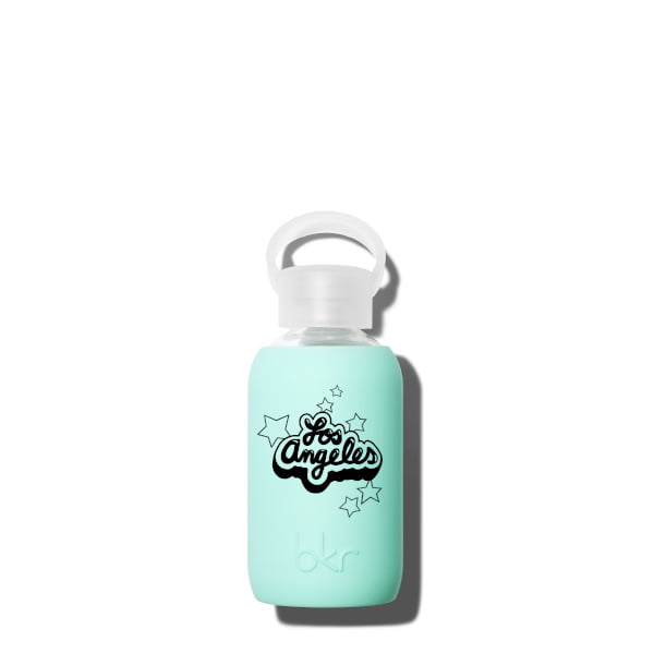 bkr Glass Water Bottle: 8oz PEPPER LA STARS TEENY BOTTLE 250ML (8OZ)