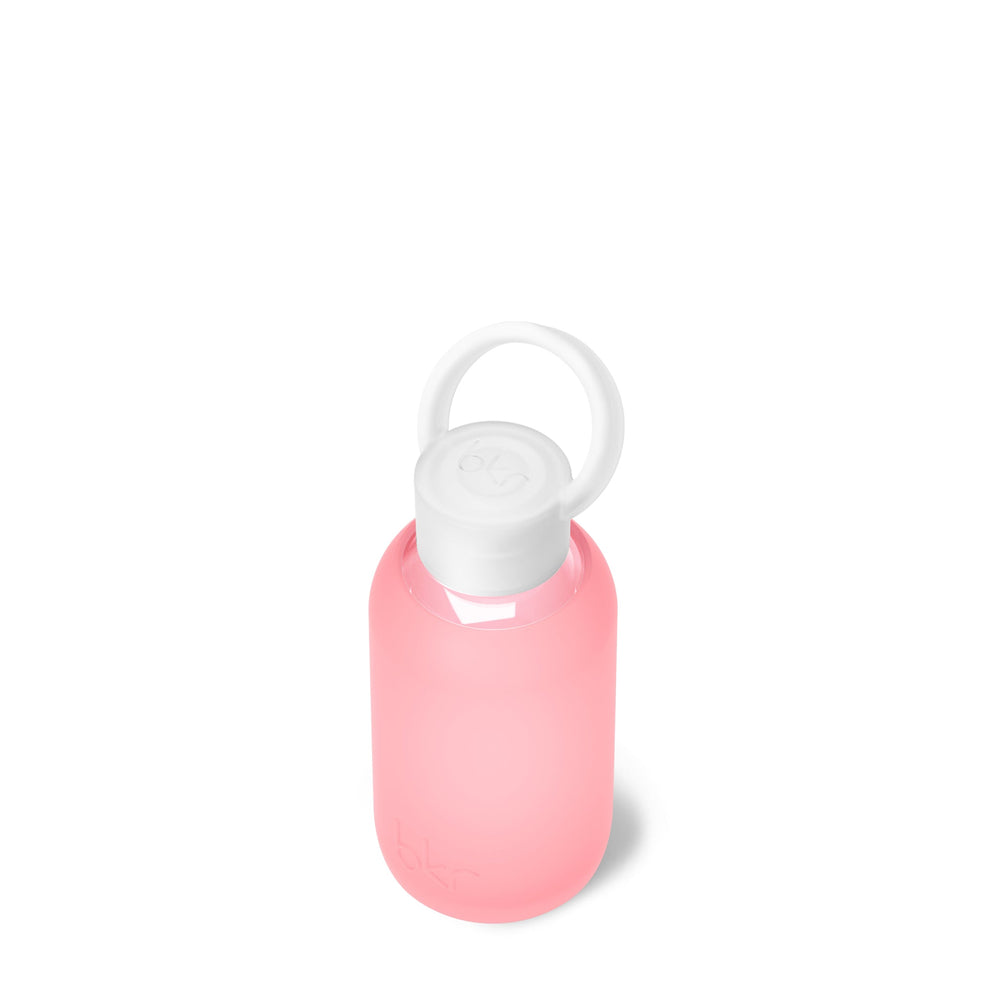 bkr Glass Water Bottle: 8oz ROSE TEENY BOTTLE 250mL (8 OZ)