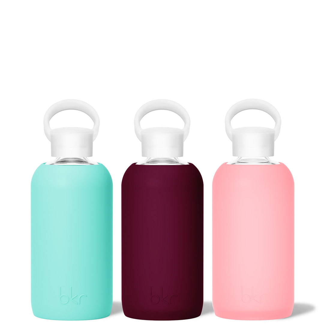 ROSE LITTLE BOTTLE 500mL (16 OZ) - Glass Water Bottle: 16oz