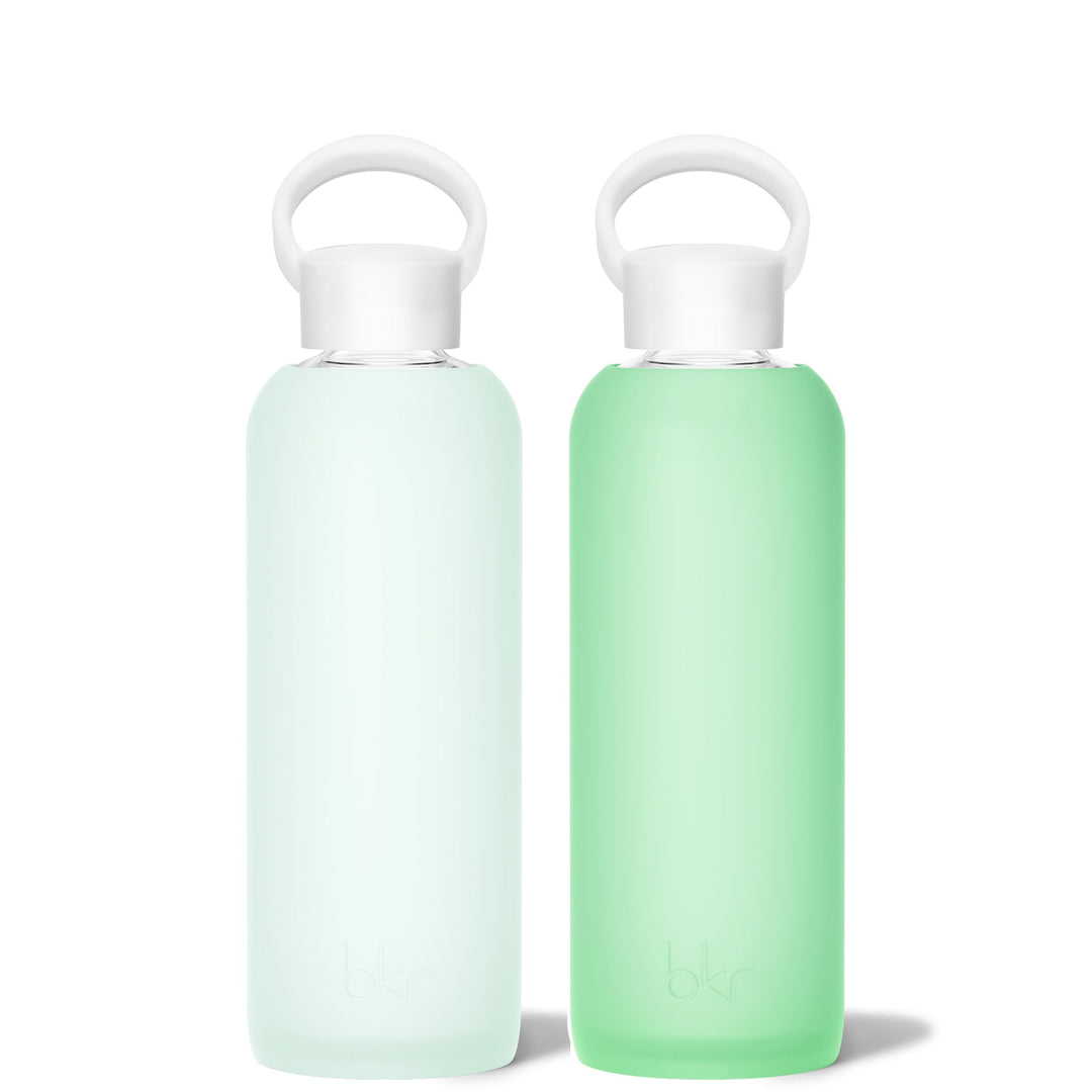 bkr Glass Water Bottle Set: 16oz HOLIDAY AIR