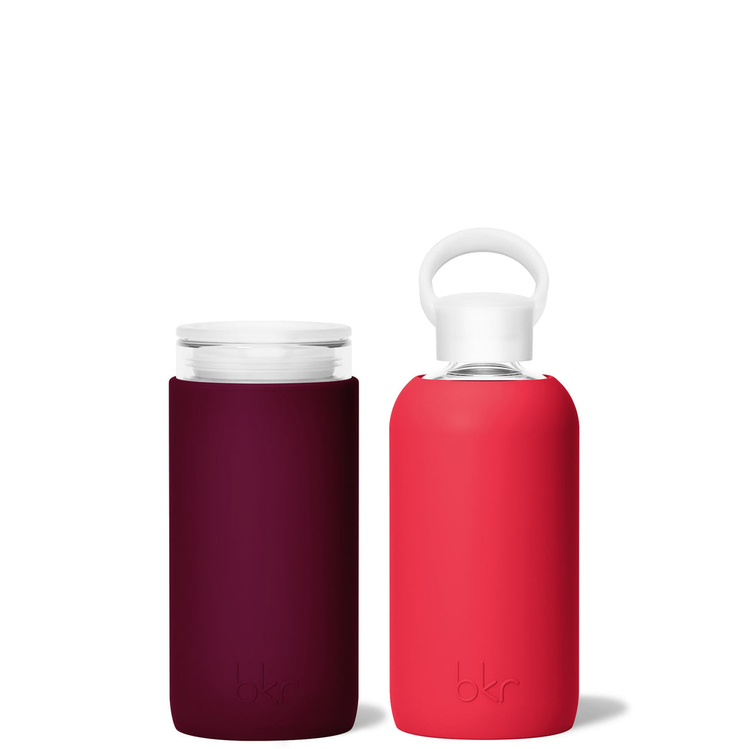 bkr Glass Water Bottle Set: 16oz RED CARPET
