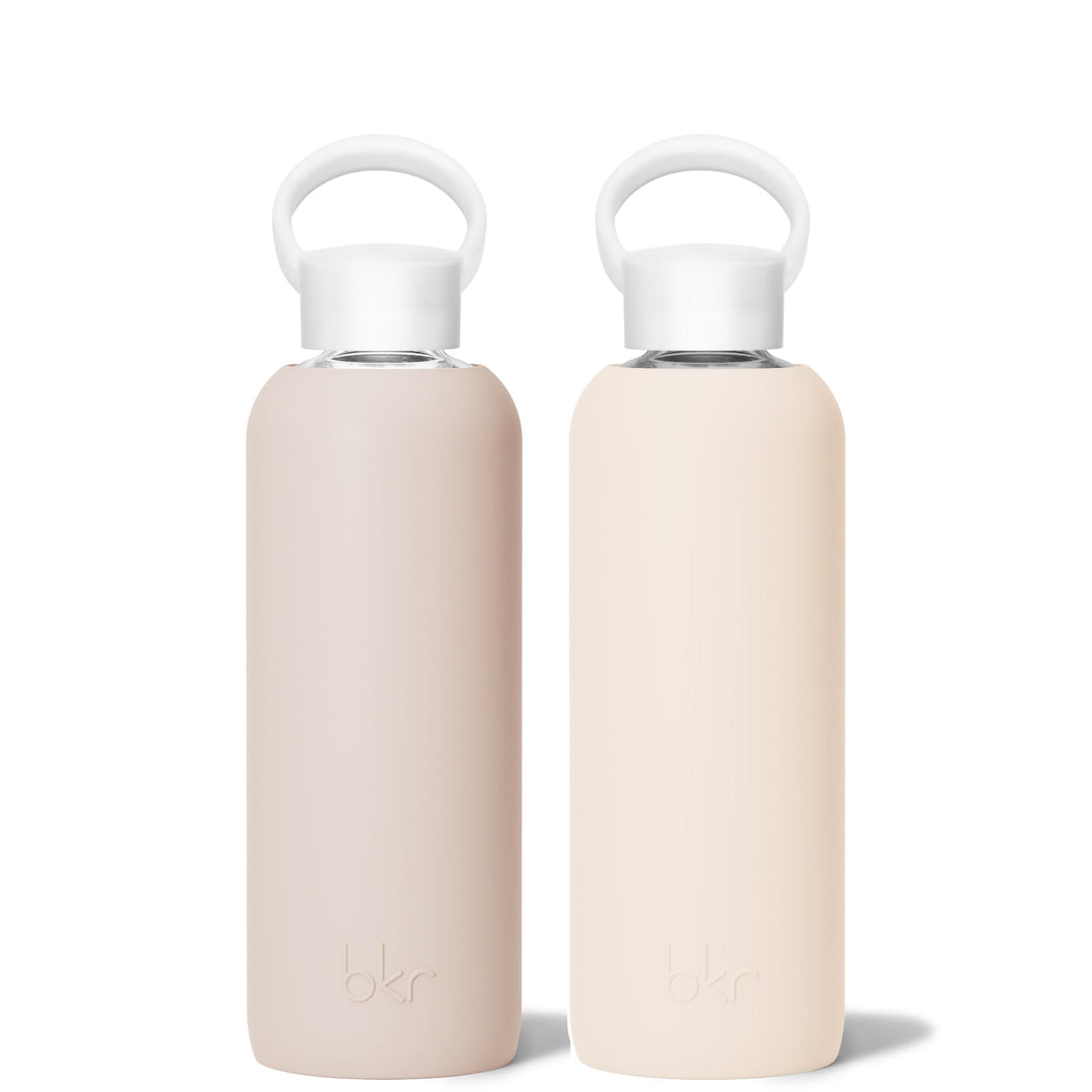 bkr Glass Water Bottle Set: 22oz HUSH HOUR
