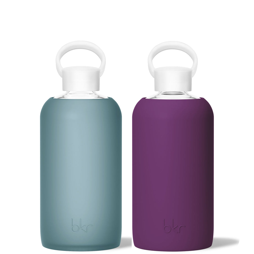 bkr Glass Water Bottle Set: 32oz COUPLE GOALS