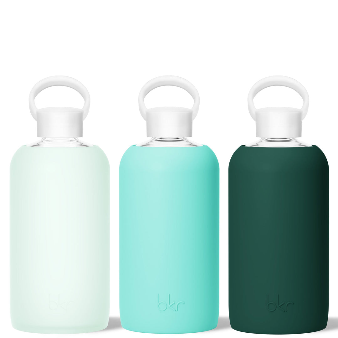 bkr Glass Water Bottle Set: 32oz LUSH